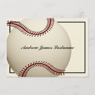 Vintage Baseball Gracias Tarjeta Flat