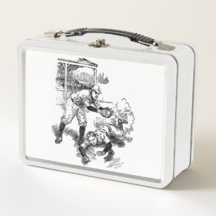 Vintage Baseball Player Metalizado Lunes
