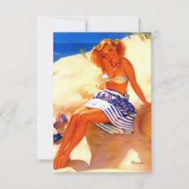 Vintage Beach Summer Pin up Chica