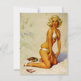 Vintage Beach Summer Pin up Chica
