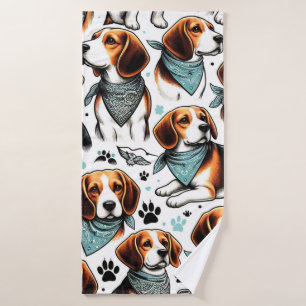 Vintage Beagle Puppy Seamless