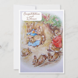 Vintage Beatrix Potter Recién nacido Felicitacione