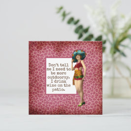 Vintage Beauty Beber Vino Funny Cita