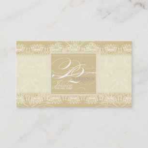 Vintage beige Jessica de la tarjeta de visita de