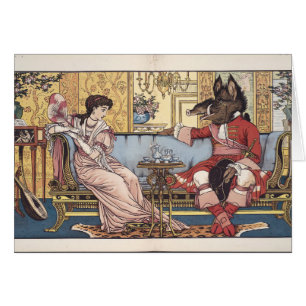 Vintage - belleza y el ilustracion de la bestia,