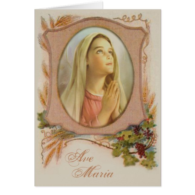 Vintage Bendita Virgen María Católica Religiosa (Frente)