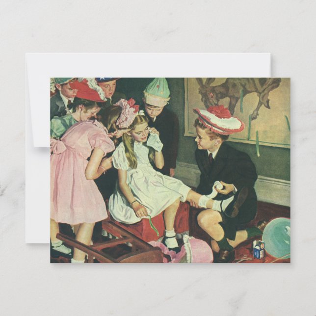 Vintage Birthday Party, arrinconando con el burro (Anverso)