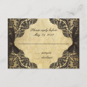 Vintage Black and Cream Lace - RSVP