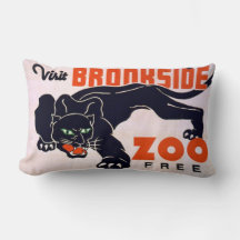 Vintage Black Panther lumbar almohada