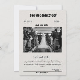 Vintage blanco y negro Guardar la invitación de fe