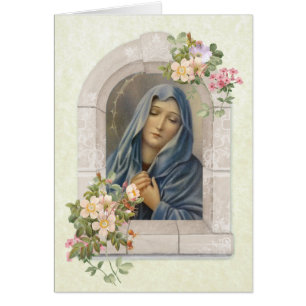 Vintage Blessing Virgin Mary Tristemente Madre