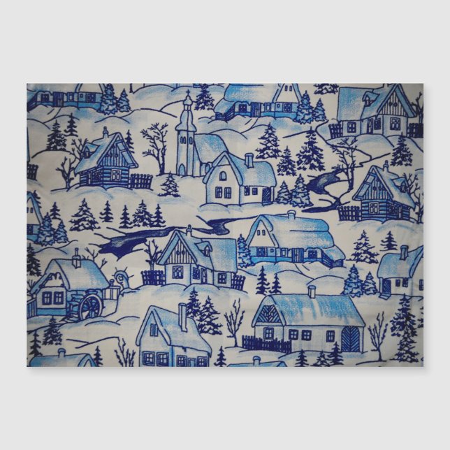Vintage Blue Navidades Holiday Village (Anverso)