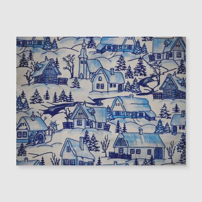 Vintage Blue Navidades Holiday Village (Anverso)
