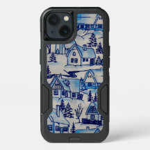 Vintage Blue Navidades Holiday Village