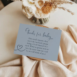 Vintage Blue Script Books para Tarjeta de Solicitu