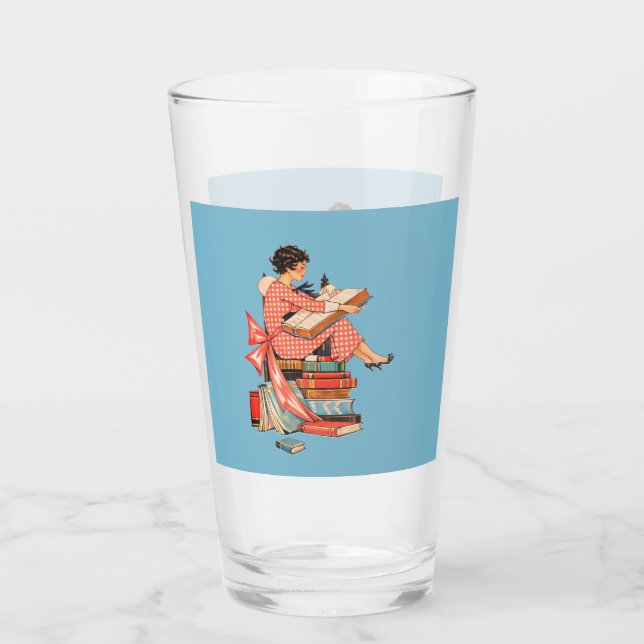 Vintage Book Lover Reading Illustration (Reverso)