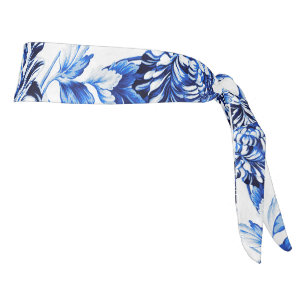 Vintage botánico moderno azul y blanco Toile