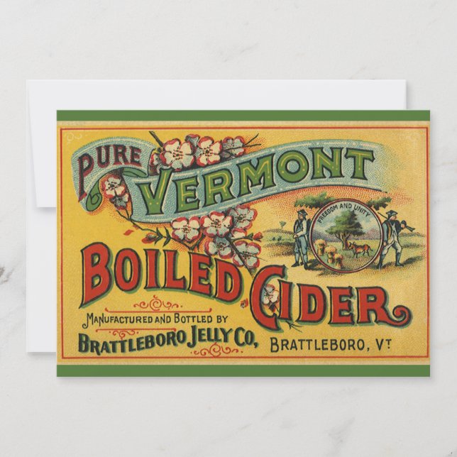 Vintage Brattleboro Jelly Boiled Cider Vermont (Anverso)