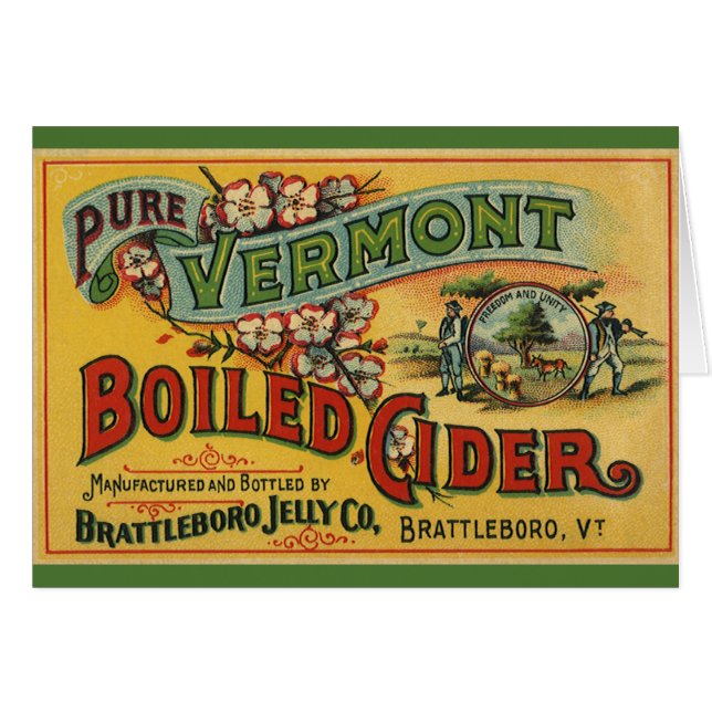Vintage Brattleboro Jelly Boiled Cider Vermont (Anverso (Horizontal))