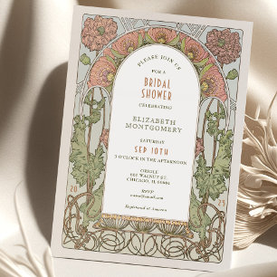 Vintage Bridal Shower Invitaciones Art Nouveau Dec