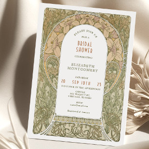 Vintage Bridal Shower Invitaciones Art Nouveau Dec