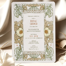 Vintage Bridal Shower Invitaciones Art Nouveau Dec