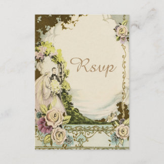 Vintage Bride & Groom Moda Romantic Wedding RSVP