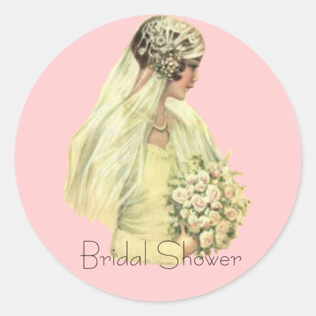 Vintage Bride Pegatinas (Anverso)