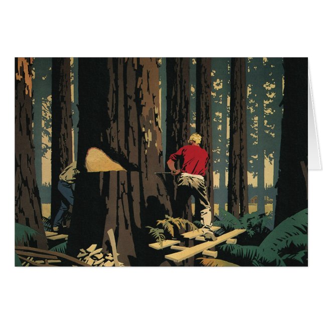 Vintage Business, Lumber Industry Redwood (Anverso (Horizontal))