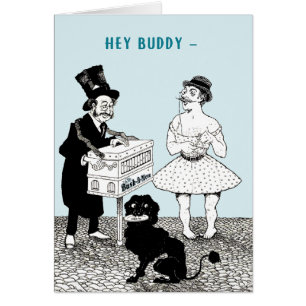 Vintage Busker Buddies Valentcard