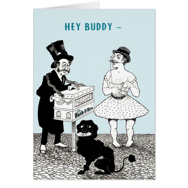 Vintage Busker Buddies Valentcard (Frente)