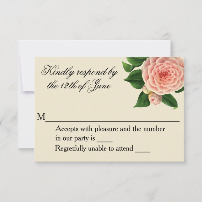Vintage Camellia Botanica RSVP (Anverso)