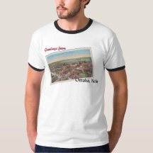 Vintage camiseta de la postal de Omaha, Nebraska