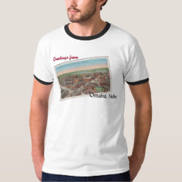 Vintage camiseta de la postal de Omaha, Nebraska