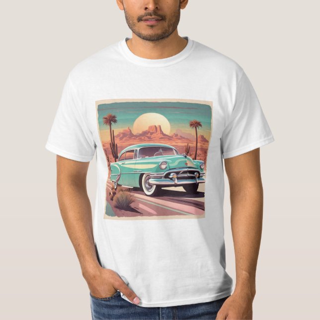 Vintage - Camiseta estética del coche de los años  (Anverso)