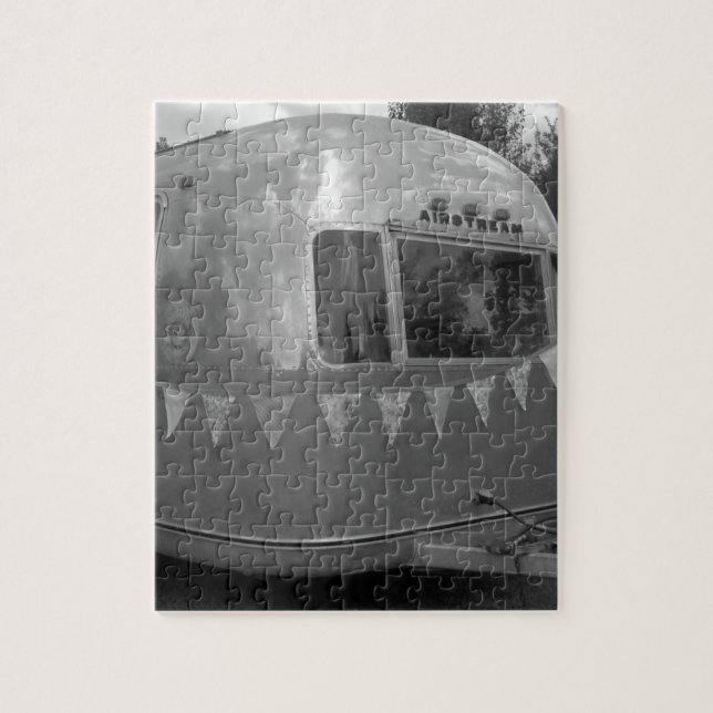 VINTAGE CAMPER TRAILER SILVER rompecabezas (Vertical)