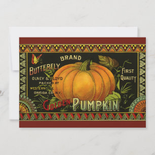 Vintage Can Label Art, Mariposa Calabaza Vegetable