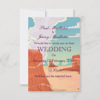 Vintage Canyon Bebé Invitación a la boda