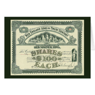 Vintage Capital Stock Certificate Business Finance