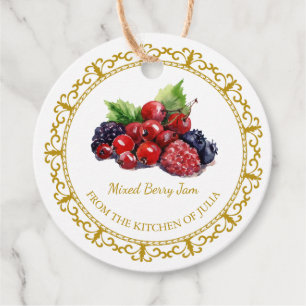 Vintage Casero Mezclado Berry Jam Hang Etiqueta l 