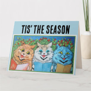 VINTAGE CAT NAVIDADES Tarjetas de felicitación