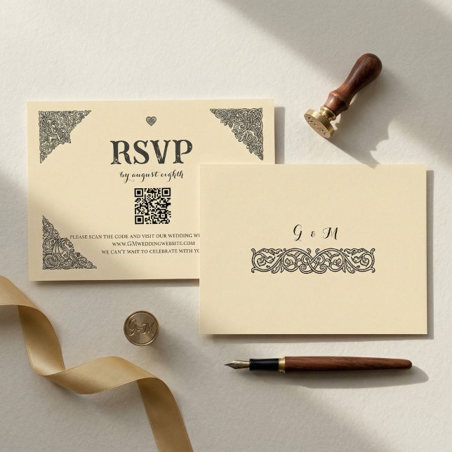 Vintage Celtic Knot RSVP Card (Subido por el creador)