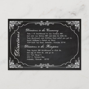 vintage Cha de la pizarra de la boda de la tarjeta