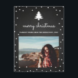 Vintage Chalkboard Feliz Navidad | Foto de árbol<br><div class="desc">Vintage Chalkboard Feliz Navidad | Foto de árbol</div>