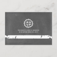 Vintage Chalkboard Inspired Wedding RSVP