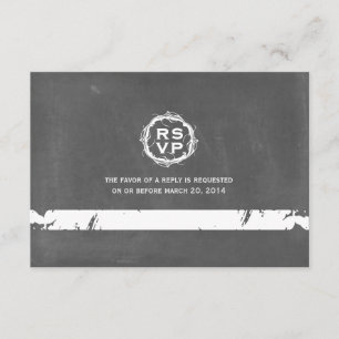 Vintage Chalkboard Inspired Wedding RSVP