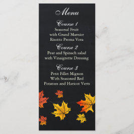 Vintage Chalkboard otoño tarjetas de menú de bodas