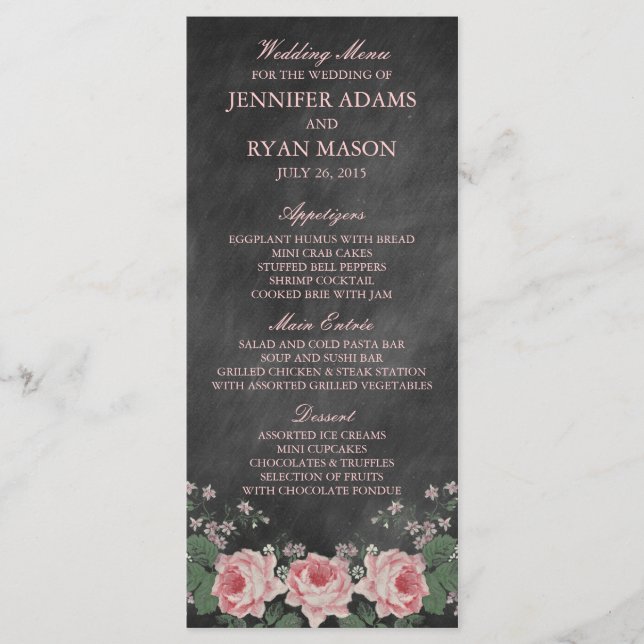 VINTAGE CHALKBOARD | TARJETA DE RACK PERSONALIZADO (Anverso)