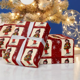 Vintage Chica de Navidad, Papel de relleno de copo