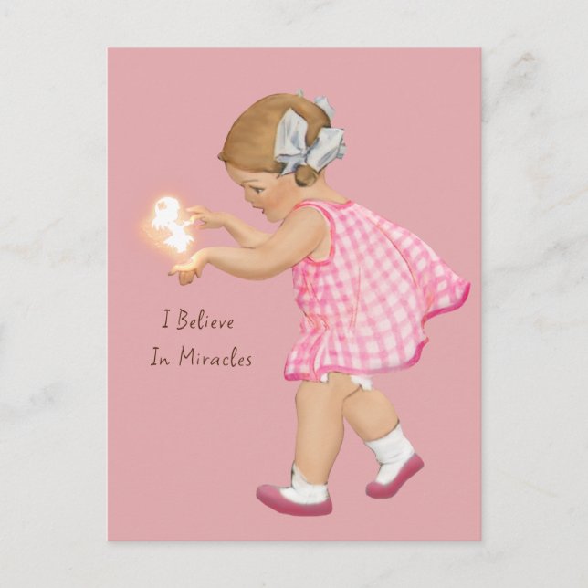 VINTAGE CHICA FAERIE | Tarjeta postal (Anverso)